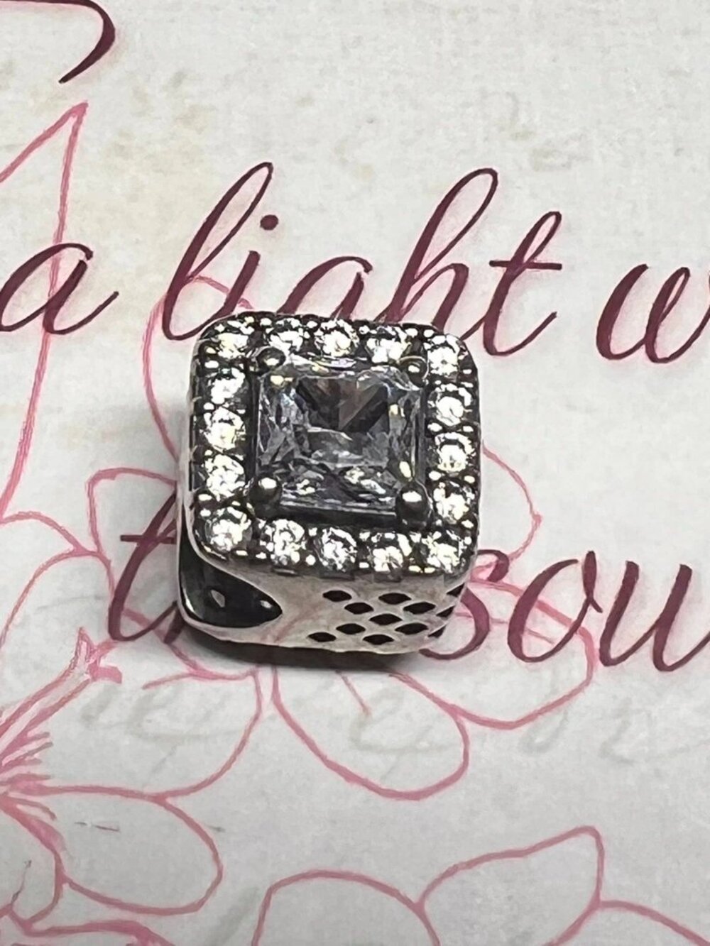 Authentic Pandora Geometric Radiance Charm #796206CZ